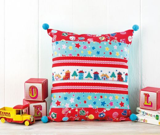 Cross-Stitch Christmas Cushion