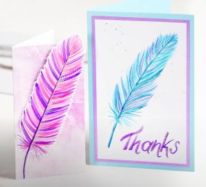 Easy Brush Pen Feathers Template