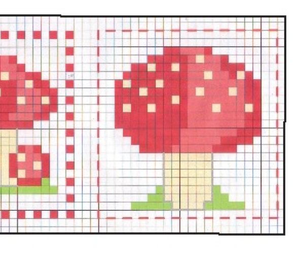 Woodland Toadstool Cross-stitch Chart