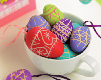Carved Wooden Eggs
