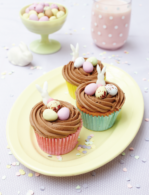 Chocolate Easter Nest Cupcakes