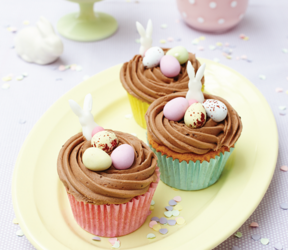 Chocolate Easter Nest Cupcakes