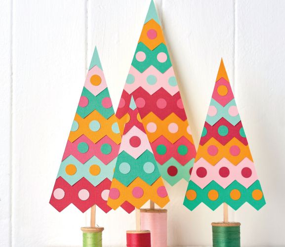 Make Christmas Trees from Card