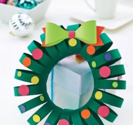 Simple Christmas Papercraft Wreath Template Simple Christmas Papercraft Wreath Template