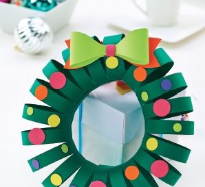 Simple Christmas Papercraft Wreath Template