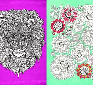 6 Colour Therapy Colouring In Pages