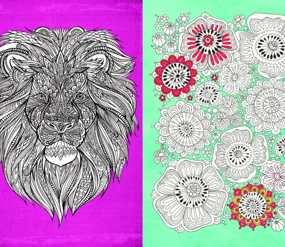 6 Colour Therapy Colouring In Pages
