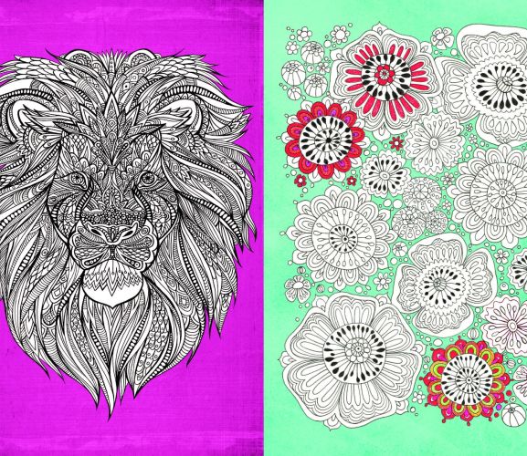 6 Colour Therapy Colouring In Pages