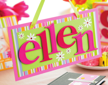 Colourful Name Hanging