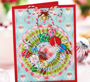 Concertina Wreath Christmas Card