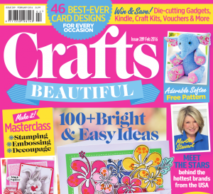Crafts Beautiful February 2016 Issue 289 Template Pack