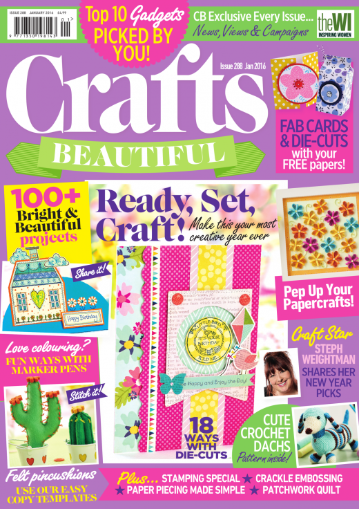 Crafts Beautiful January 2016 Issue 288 Template Pack