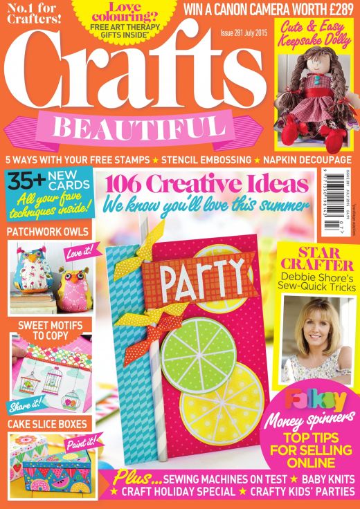 Crafts Beautiful July 2015 Issue 281 Template Pack