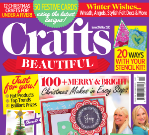 Crafts Beautiful November 2015 Issue 286 Template Pack