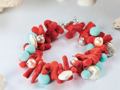Faux sales coral jewelry
