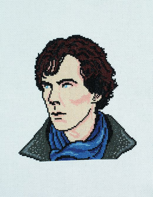 Sherlock Holmes Cross-Stitch Project