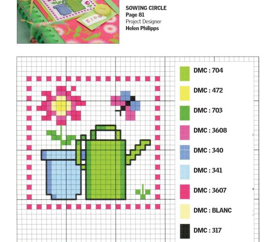 Cross-Stitch Garden Motifs