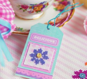 Cross-Stitched Tray Set