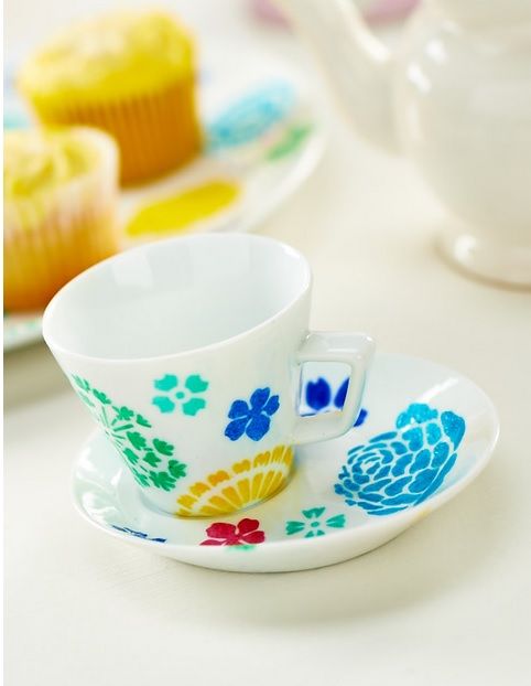 Contemporary Cup & Saucer China Painting Project