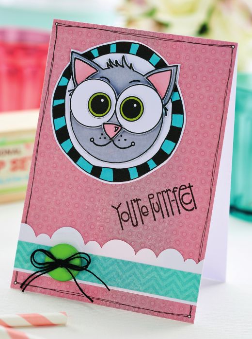 Decoupage Cat Card