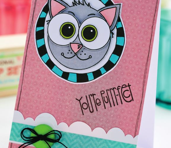 Decoupage Cat Card