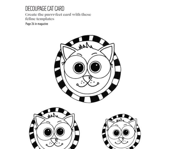 Decoupage Cat Card