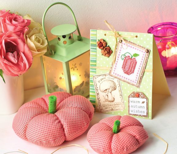 Ditsy Fabric Pumpkin