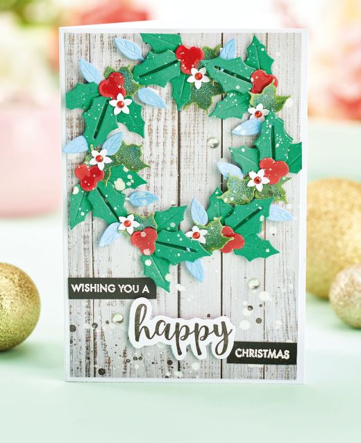 Die-Cut a Wreath Card