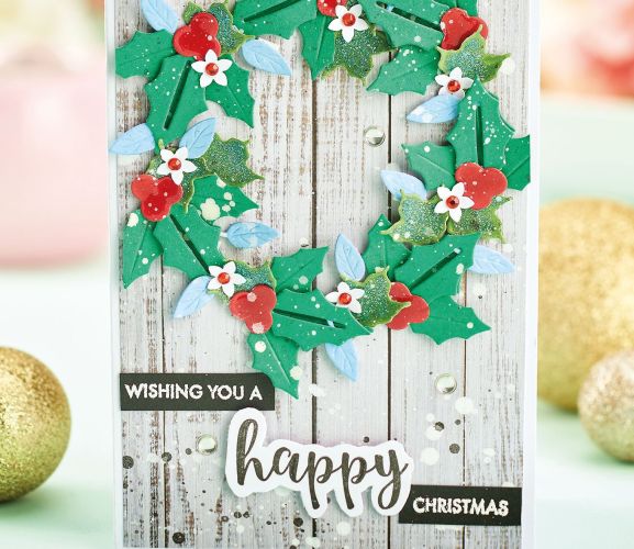 Die-Cut a Wreath Card