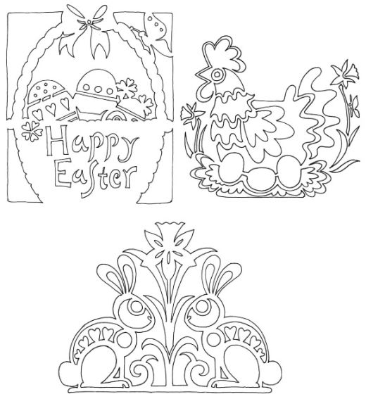 Easter Bunny Papercutting Motifs