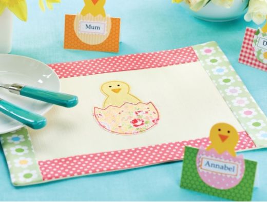 Easter Applique Table Mat Pieces