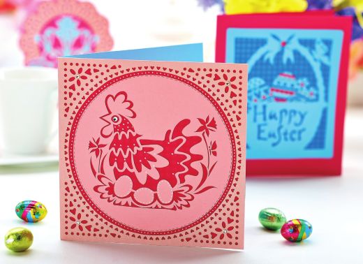 Easter Cards Using Papercutting