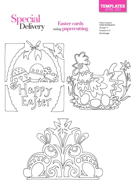 Easter Cards Using Papercutting