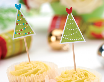 Easy Christmas Cupcake Toppers