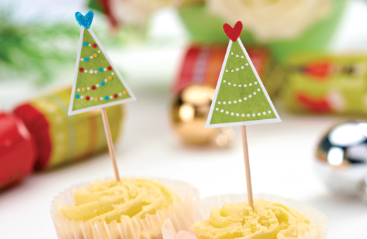 Easy Christmas Cupcake Toppers