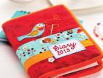 Embroidered Diary Cover