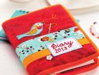 Embroidered Diary Cover