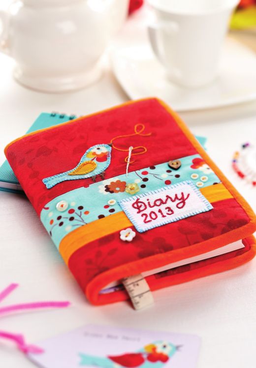 Embroidered Diary Cover