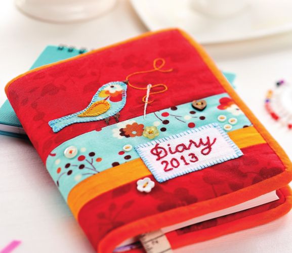 Embroidered Diary Cover