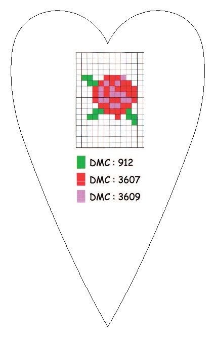 Folksy Heart Cross-Stitch Chart