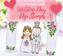 FREE Wedding Day Digi Stamps