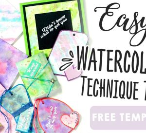 Watercolour Technique Tag Templates