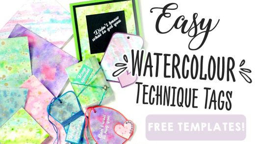 Watercolour Technique Tag Templates