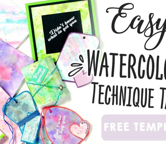 Watercolour Technique Tag Templates