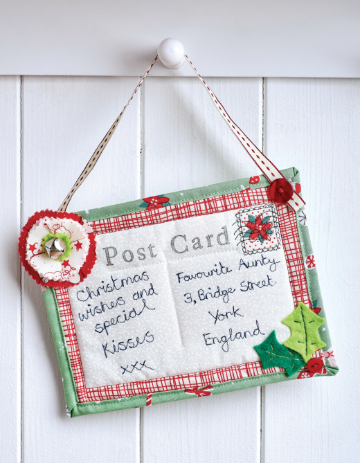 Fabric Christmas Postcards