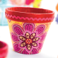 Fabric Decoupage Plant Pots