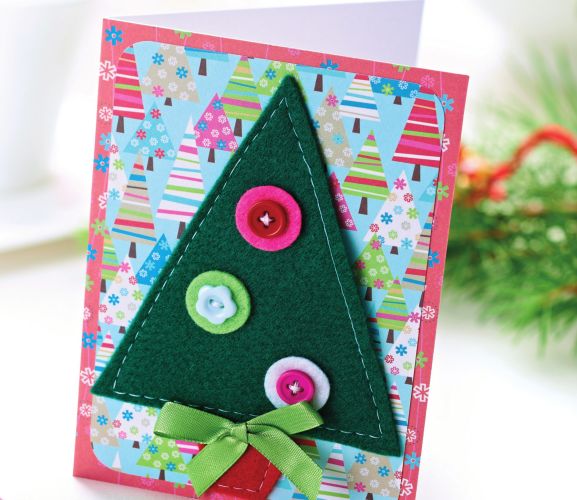 Felt Applique Christmas Cards