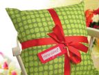 Festive Cushion And Tag