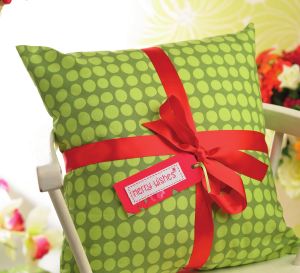 Festive Cushion And Tag