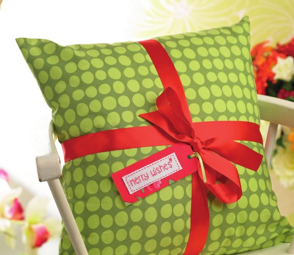 Festive Cushion And Tag